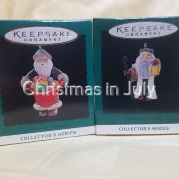 Hallmark 1995 1996 Centuries Santa mini series Christmas Ornament LOT - Picture 1 of 1